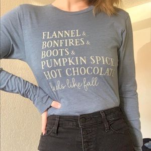 Fall themed long sleeve